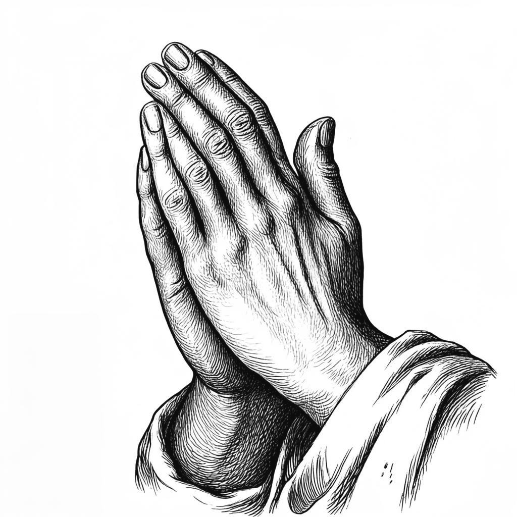 Mãos de oração — símbolo do 21 Dias