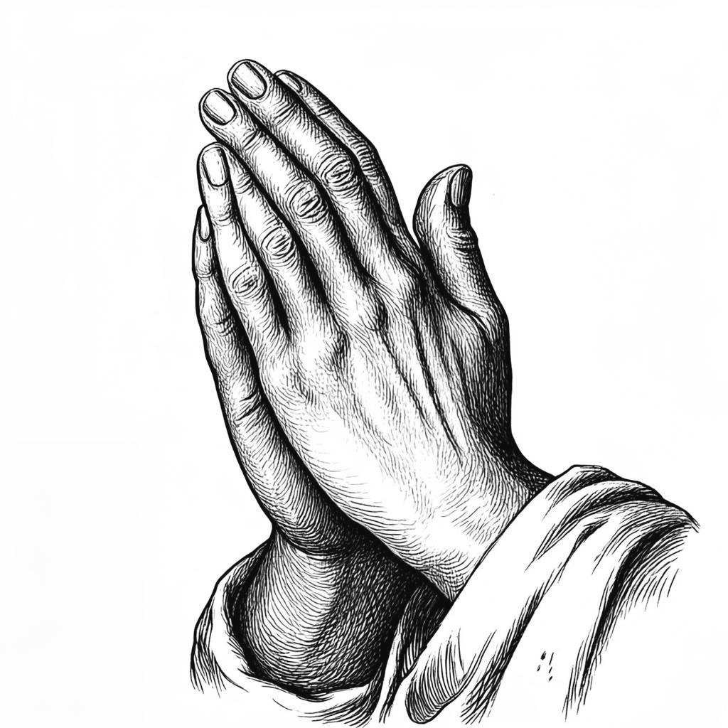 Mãos de oração — símbolo do 21 Dias
